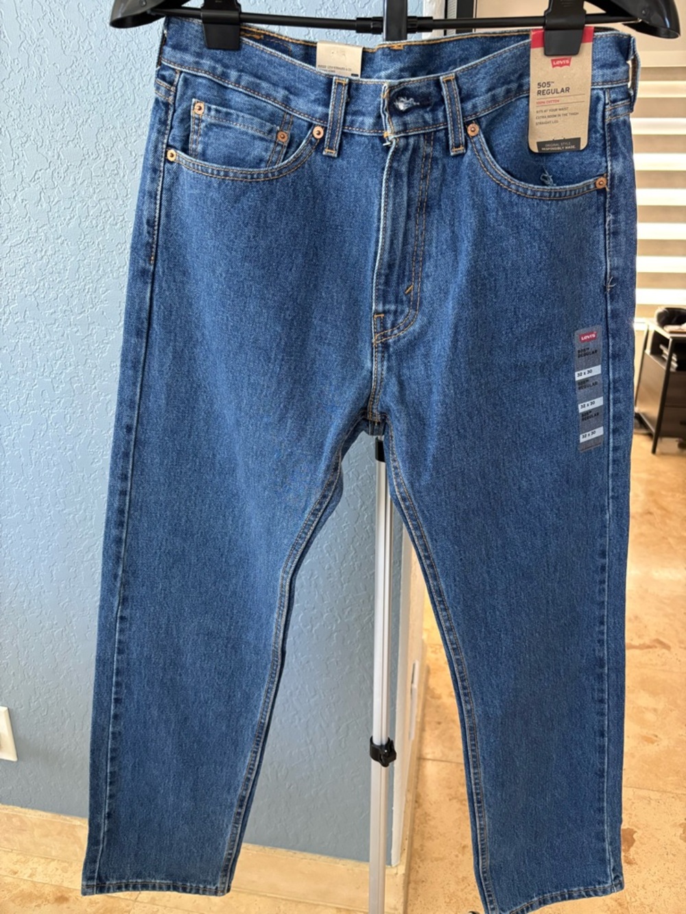 Levi’s 505 Regular Fit Jeans Men’s 32x30 New With Tags Medium Wash Denim